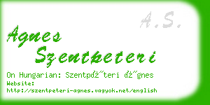 agnes szentpeteri business card